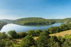 France, Morbihan (56), Saint-Aignan, Lac de Guerledan et foret de Quenecan